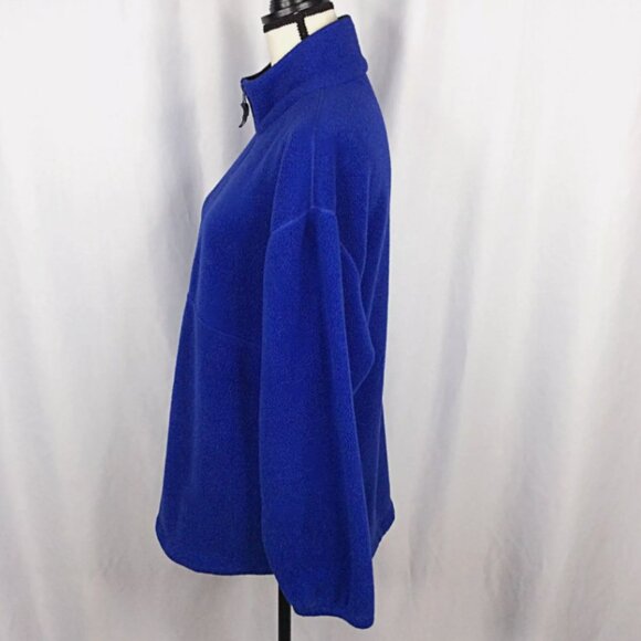 Vintage Columbia Fleece 1/4 Zip Jacket Womens Medium Sweatshirt Pullover Blue - Picture 4 of 6